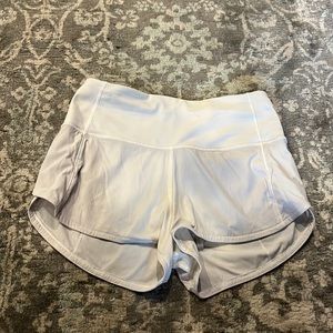 White high rise lulu shorts